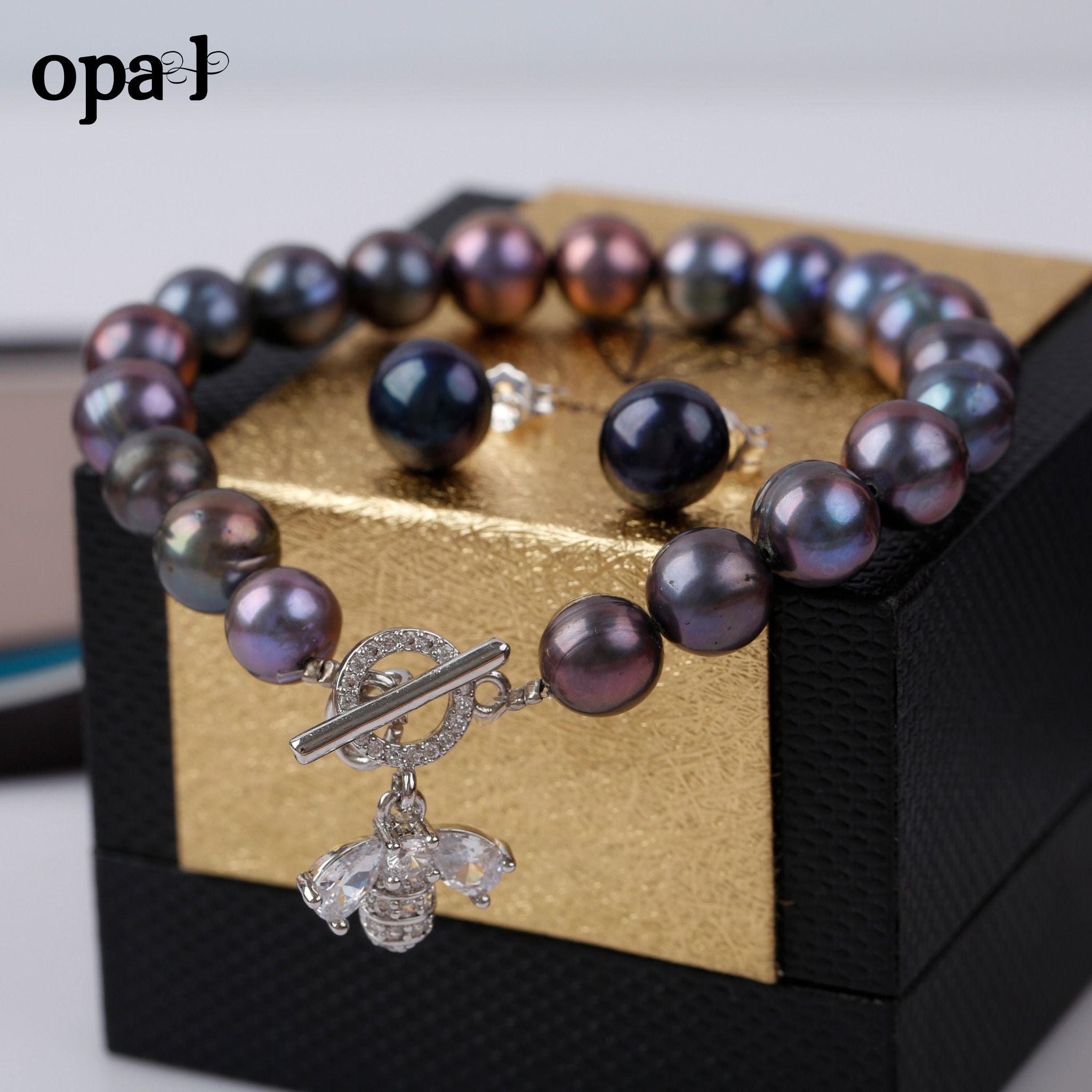VÒNG TAY VÀ HOA TAI / NHẪN THƯƠNG HIỆU OPAL , QUÀ TẶNG DÂY CHUYẾN BẠC ĐÍNH 1 VIÊN NGỌC TRAI
