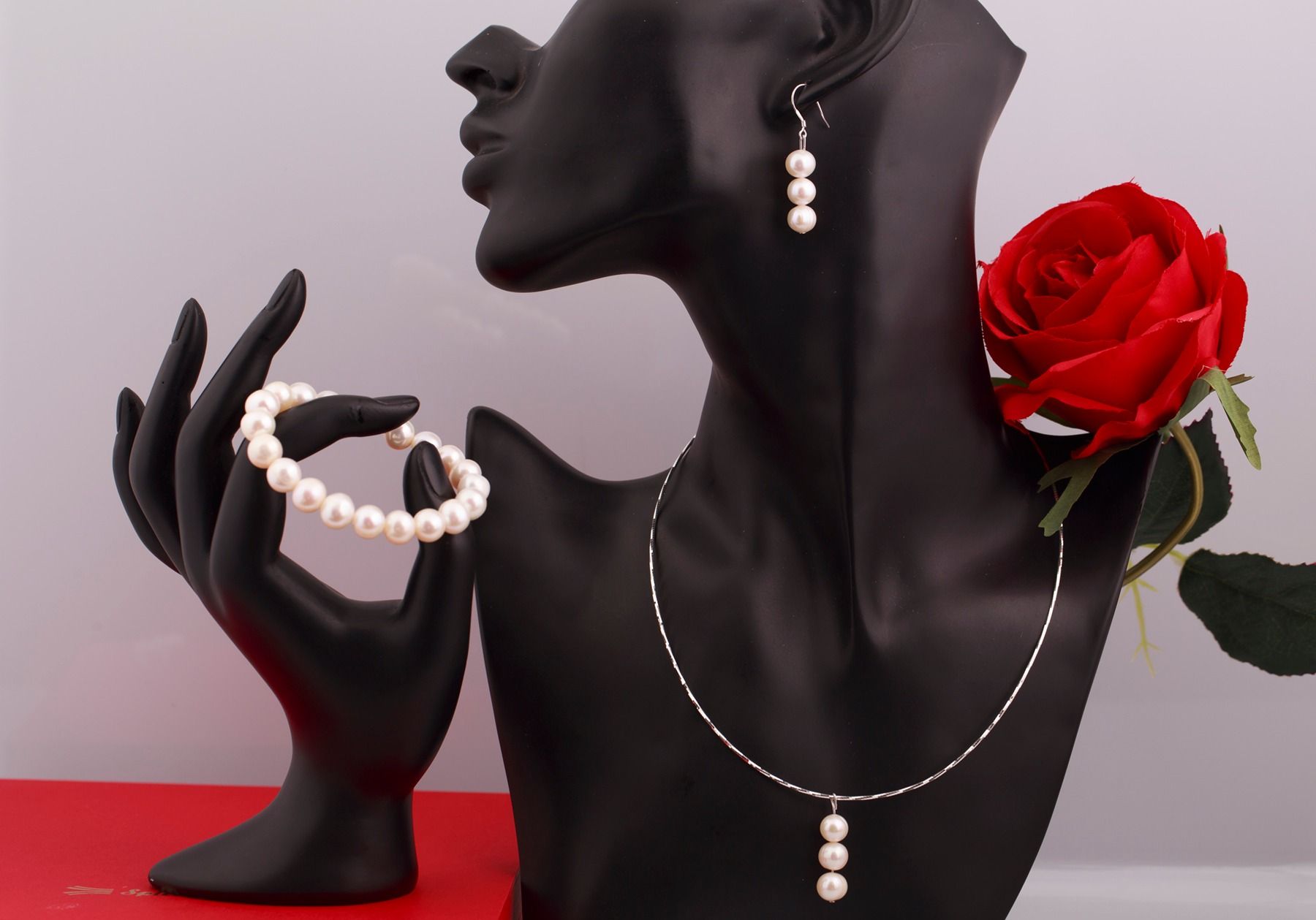 SET KIỀNG , VÒNG TAY , HOA TAI NGỌC TRAI THƯƠNG HIỆU OPAL HT2