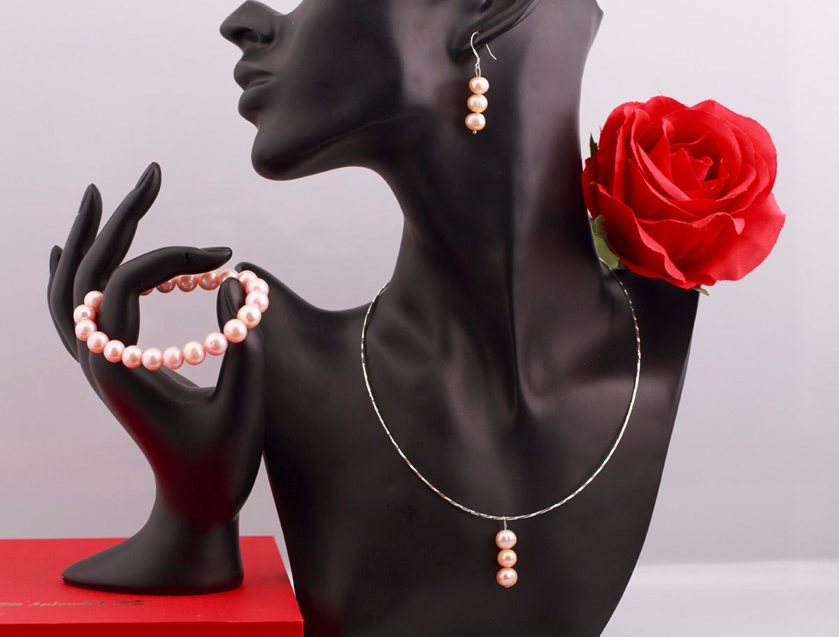 SET KIỀNG , VÒNG TAY , HOA TAI NGỌC TRAI THƯƠNG HIỆU OPAL HT2