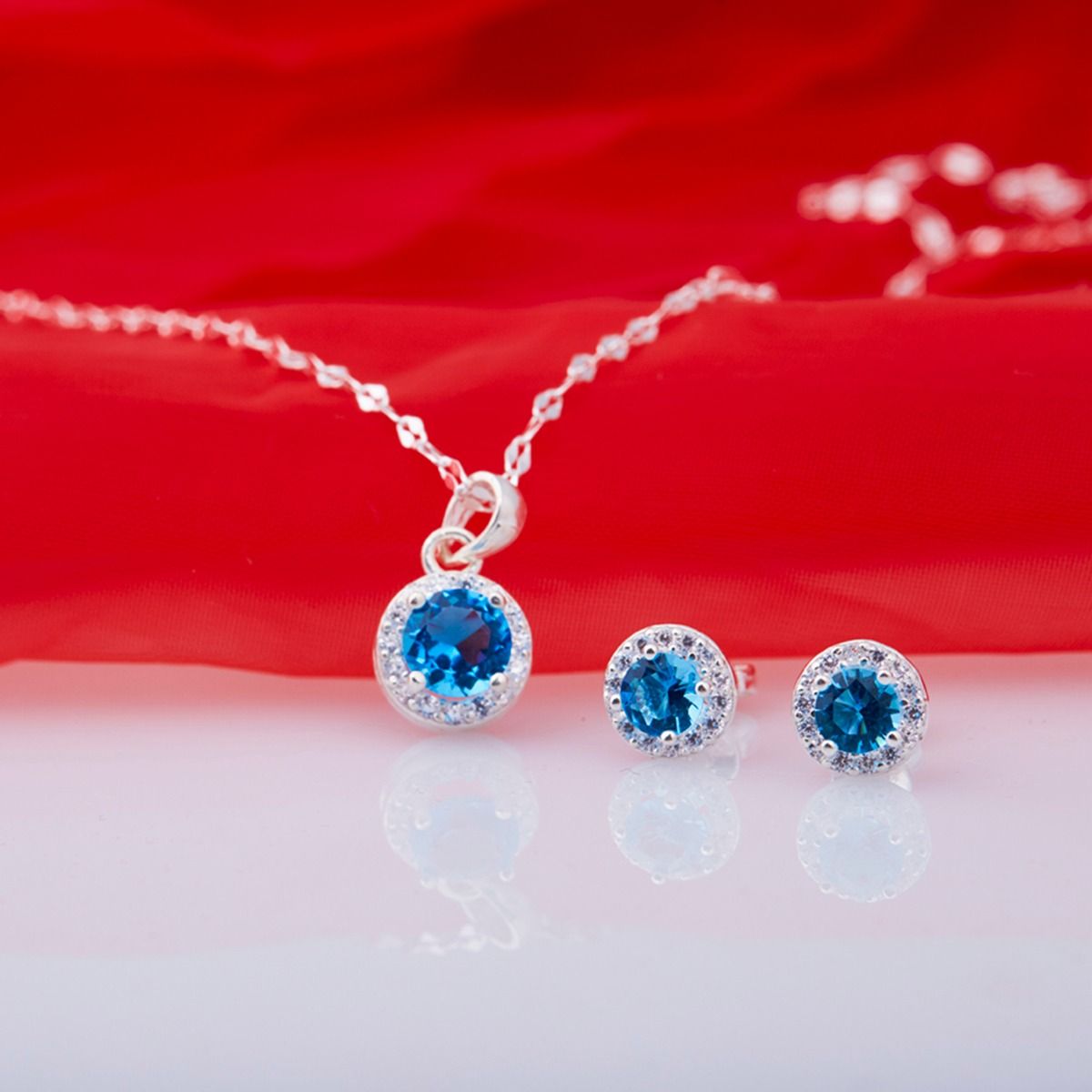 SET DÂY CHUYỀN VÀ HOA TAI THƯƠNG HIỆU OPAL HT2
