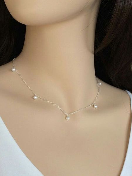 DÂY CHYỀN ĐÍNH NGỌC TRAI - CHẤT LIỆU BẠC THƯƠNG HIỆU OPAL