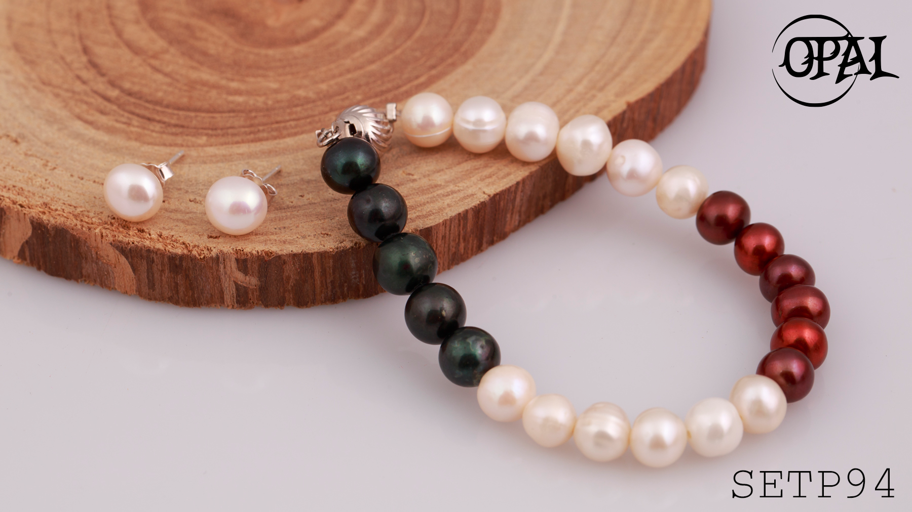SETP94-Bộ trang sức ngọc trai OPAL