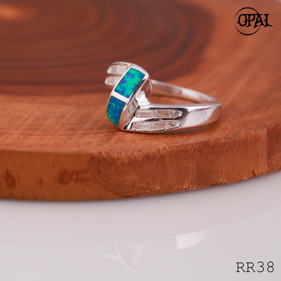 RR38-Nhẫn bạc đính đá Ross OPAL