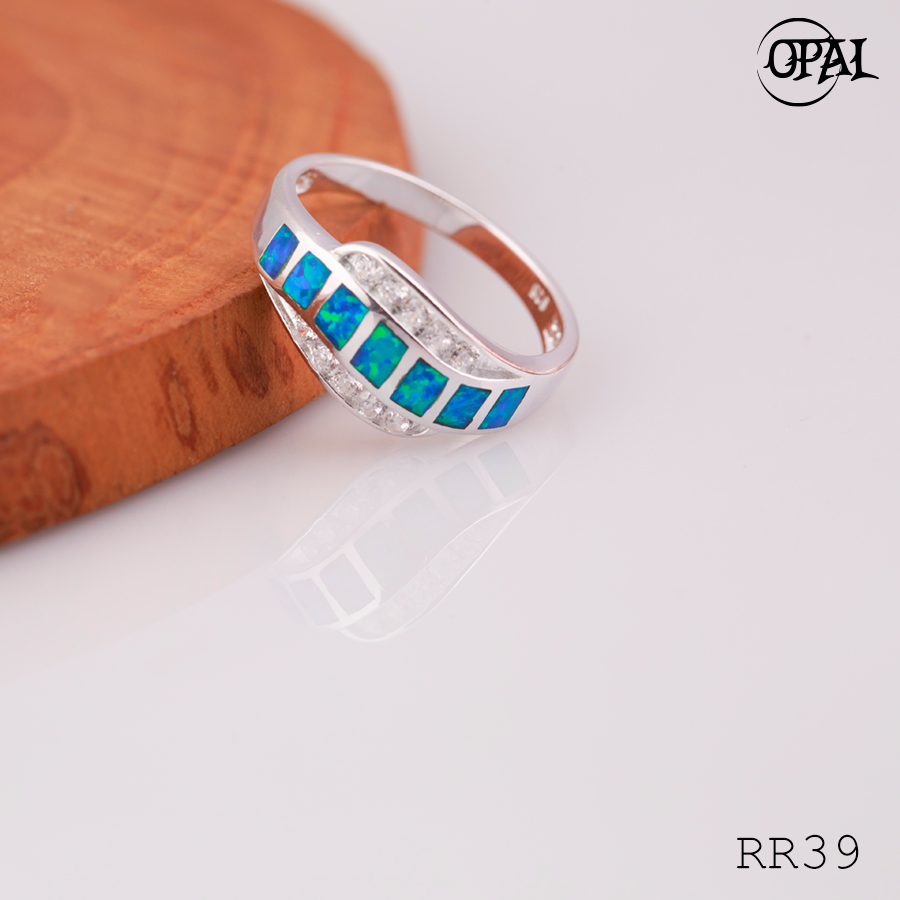 RR39-Nhẫn bạc đính đá Ross OPAL