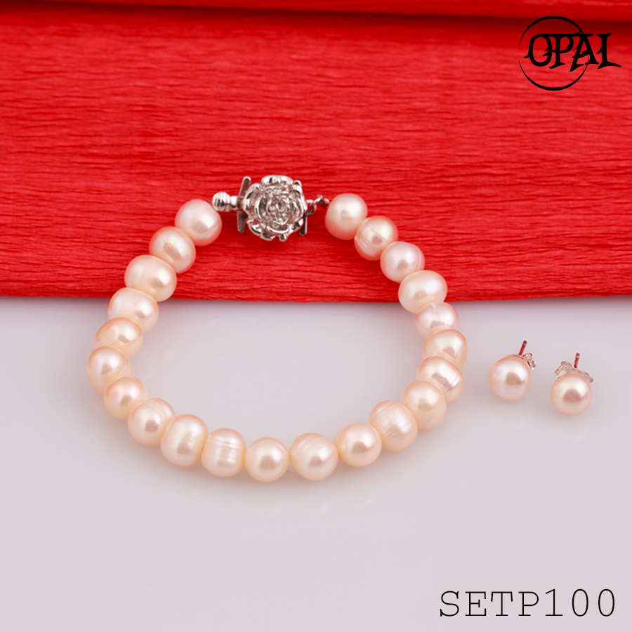 SETP100-Bộ trang sức ngọc trai OPAL