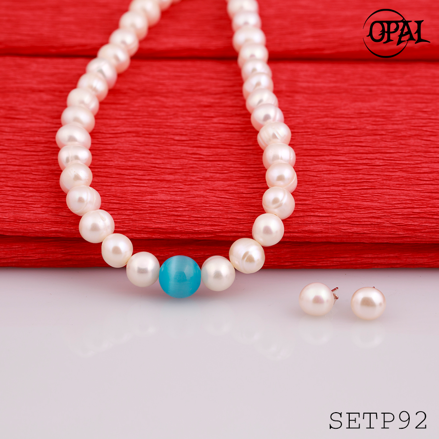 SETP92-Bộ trang sức ngọc trai OPAL