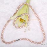  Bộ Vòng cổ , Vòng tay, hoa tai ngọc trai nhí màu tím thời thượng thương hiệu Opal 