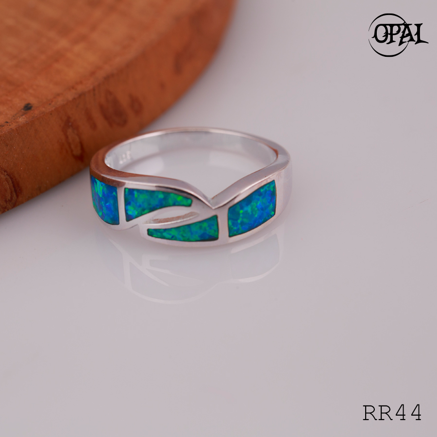 RR44-Nhẫn bạc đính đá Ross OPAL