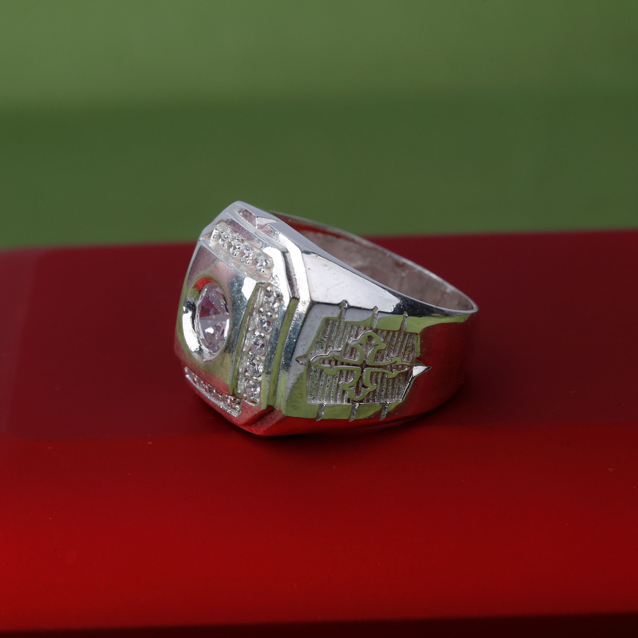  Nhẫn Bạc Nam đính đá cao cấp  RM06 thương hiệu Opal 