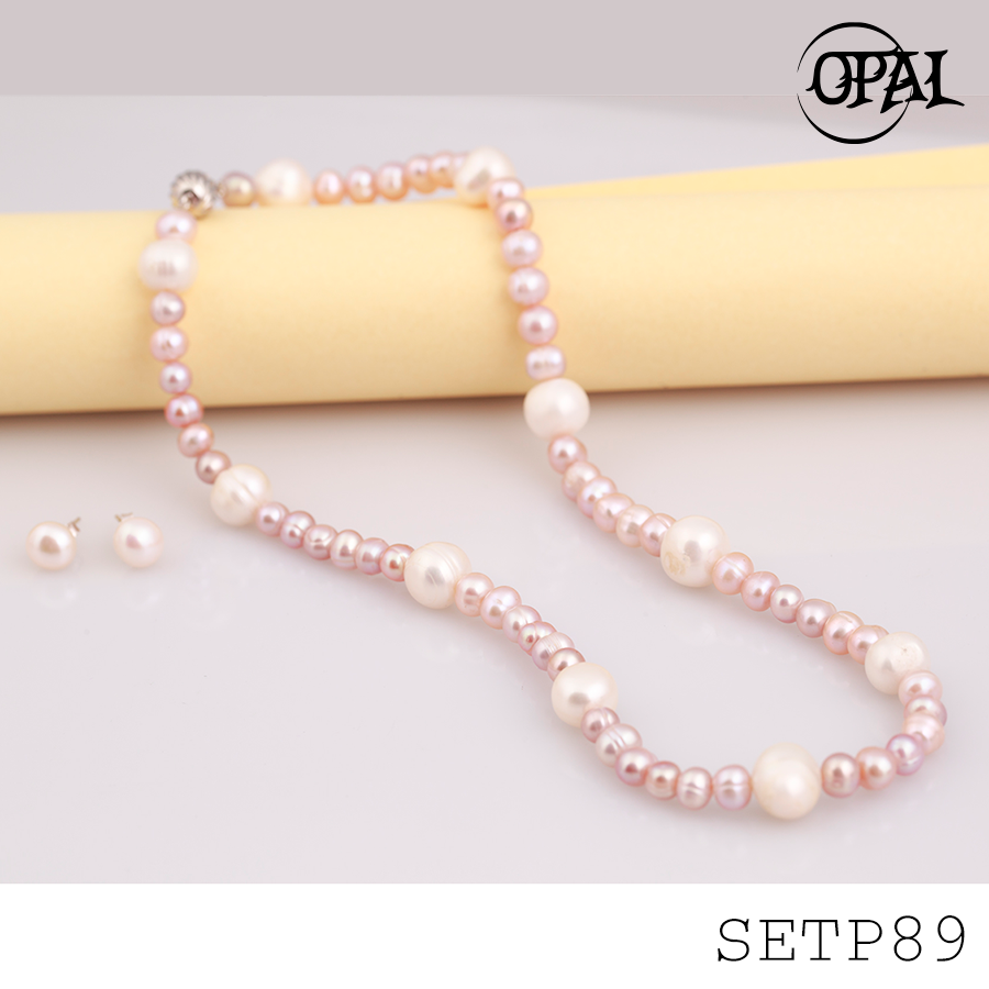 SETP89-Bộ trang sức ngọc trai OPAL