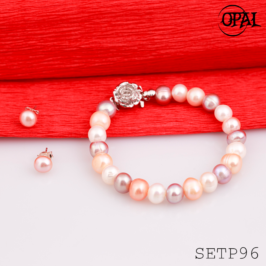 SETP96-Bộ trang sức ngọc trai OPAL