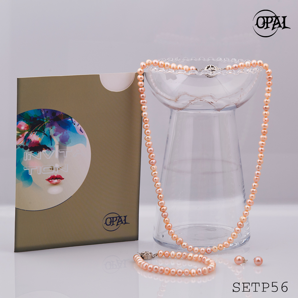 SETP56- Bộ trang sức ngọc trai tự nhiên OPAL