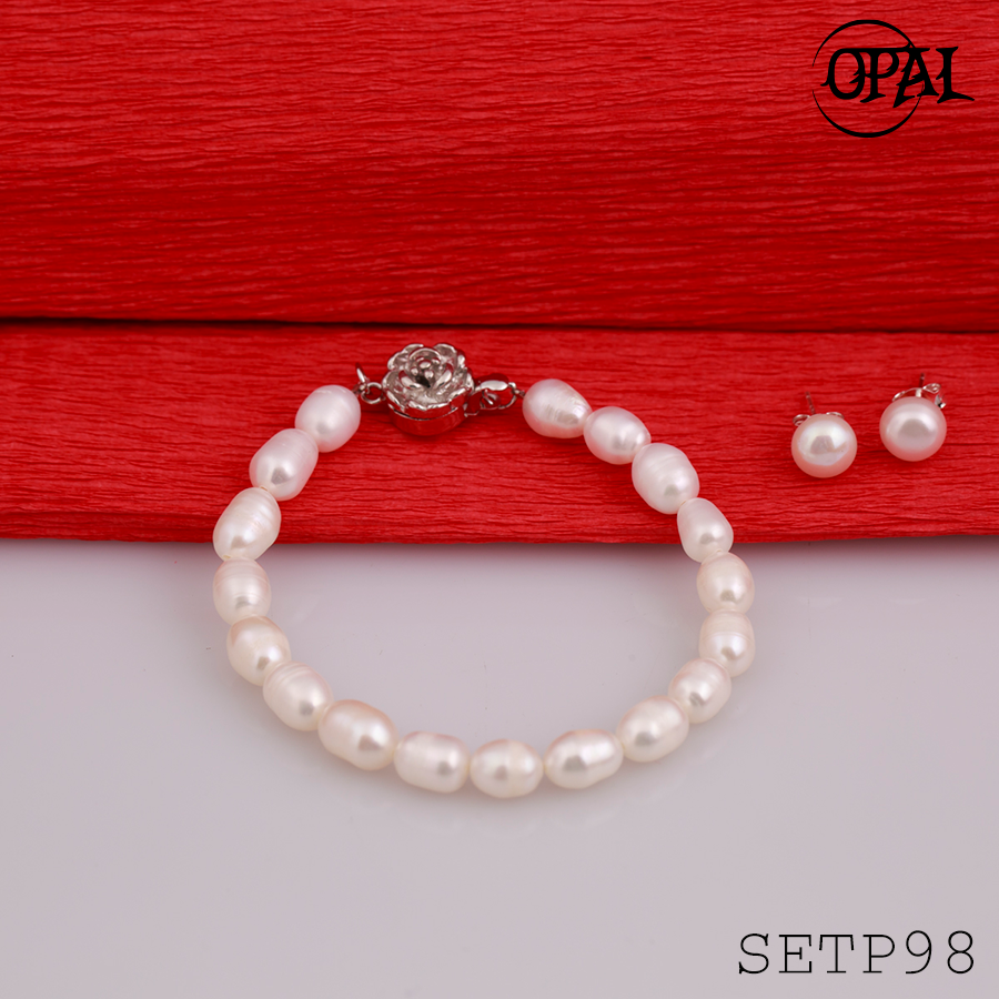 SETP98-Bộ trang sức ngọc trai OPAL