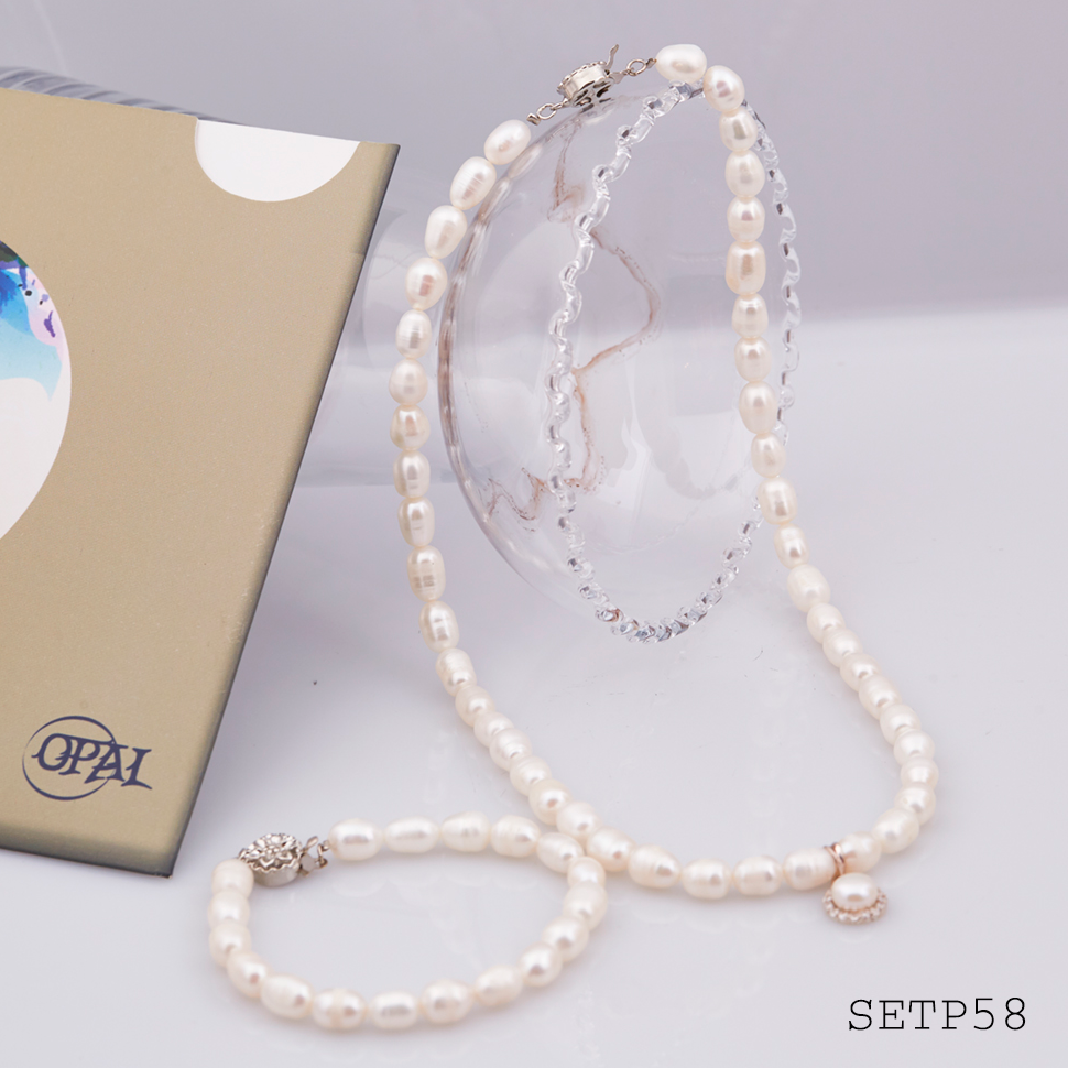 SETP58-Bộ trang sức ngọc trai OPAL
