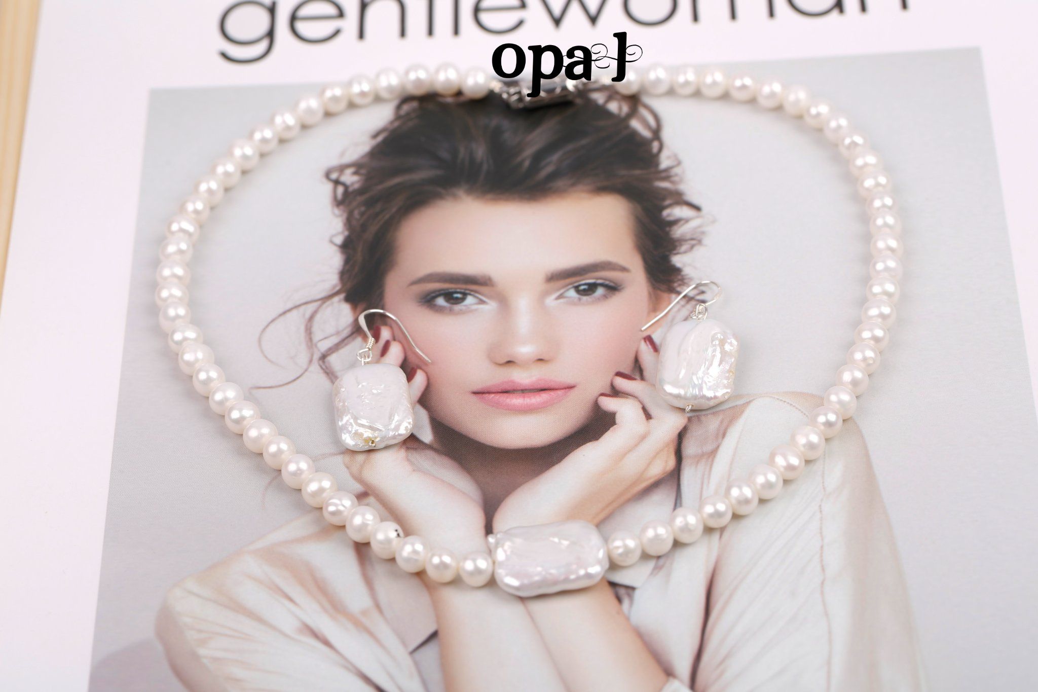 Set Vòng cổ Choker Ngọc Trai và Hoa tai Ngọc Trai siêu cá tính