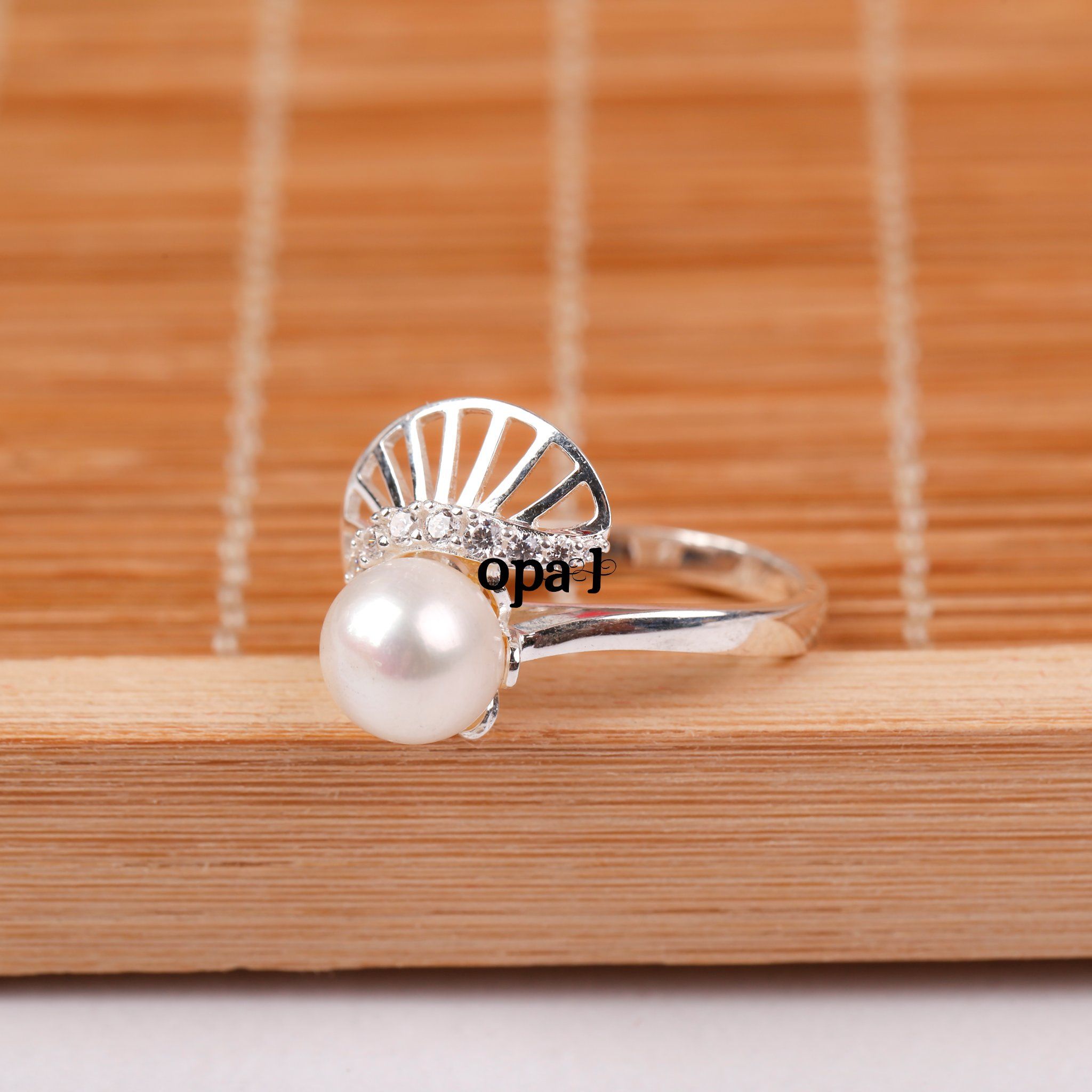  Dây chuyền và Nhẫn Bạc đính Ngọc trai phong cách mới thương hiệu Opal 