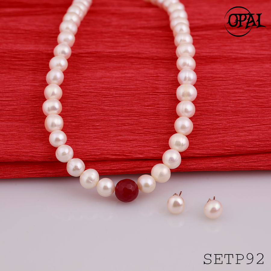 SETP92-Bộ trang sức ngọc trai OPAL