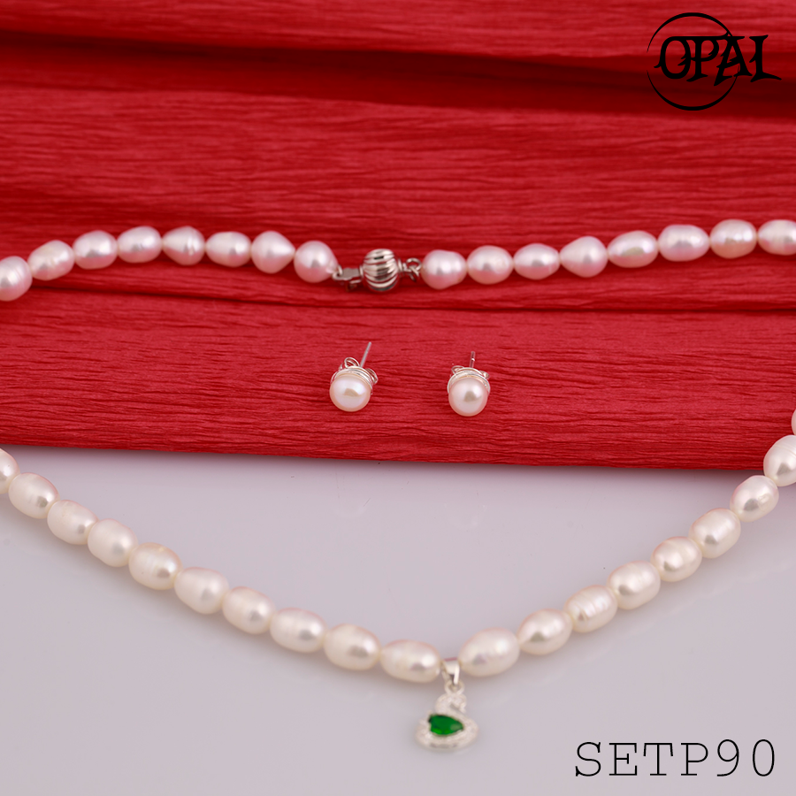 SETP90-Bộ trang sức ngọc trai OPAL