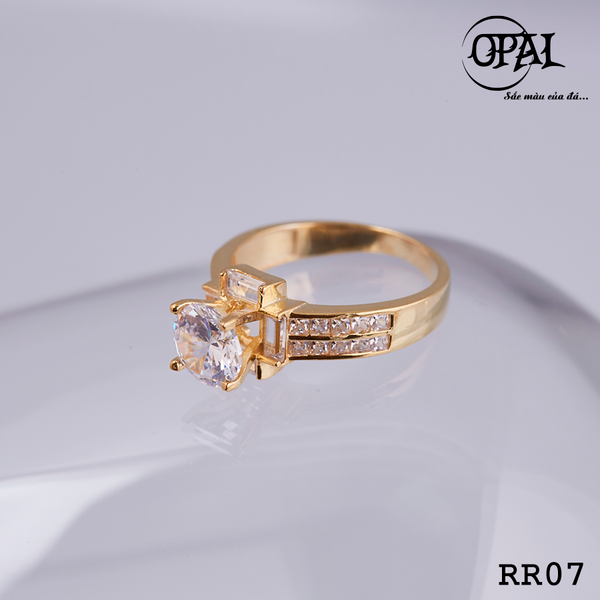  RR07- Nhẫn bạc nữ đính đá Ross OPAL 