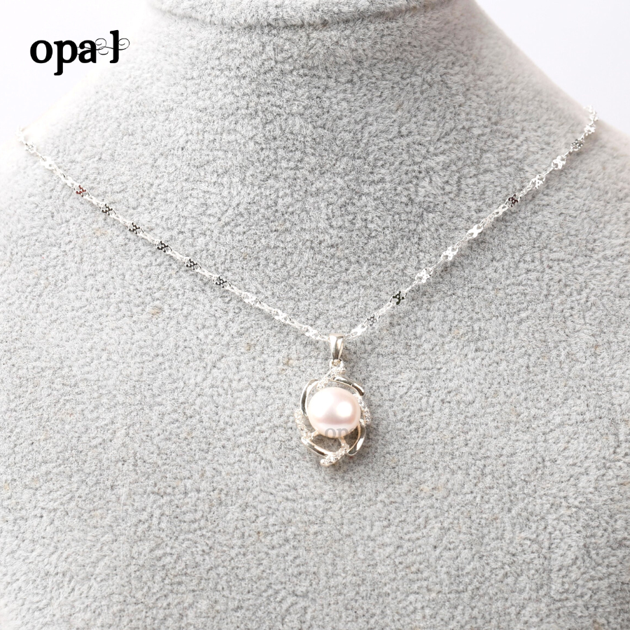  Dây chuyền bạc kèm mặt Ngọc Trai OPAL 