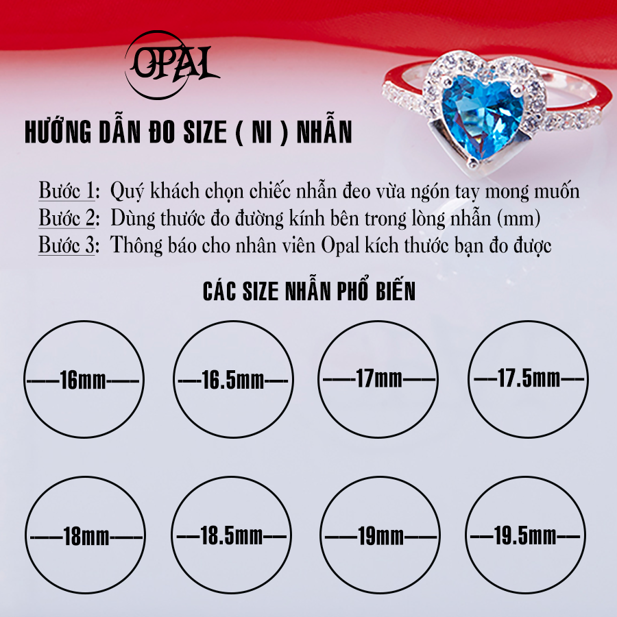 RR46 - Nhẫn tình nhân cao cấp Opal