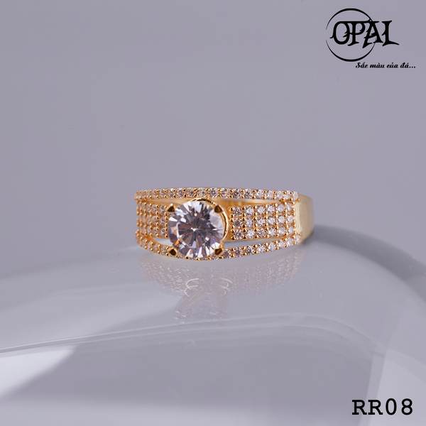  RR08- Nhẫn bạc nữ đính đá Ross OPAL 