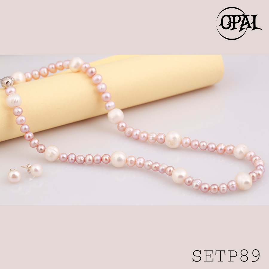 SETP89-Bộ trang sức ngọc trai OPAL