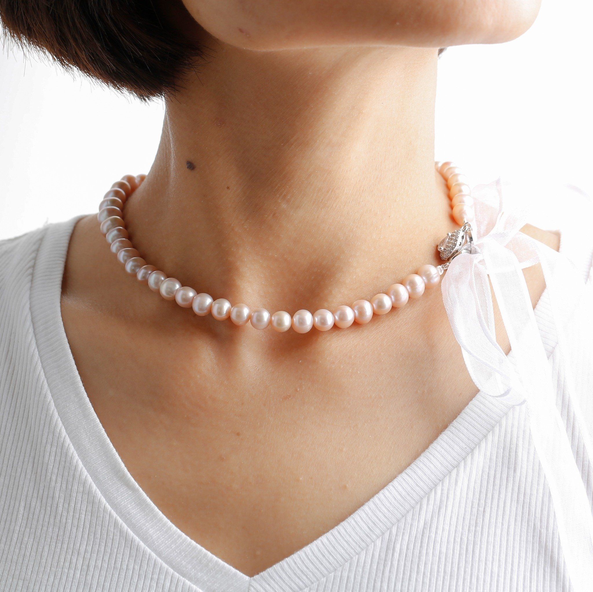 Vòng cổ Ngọc trai thiết kế phong cách Pháp thuơng hiệu Opal