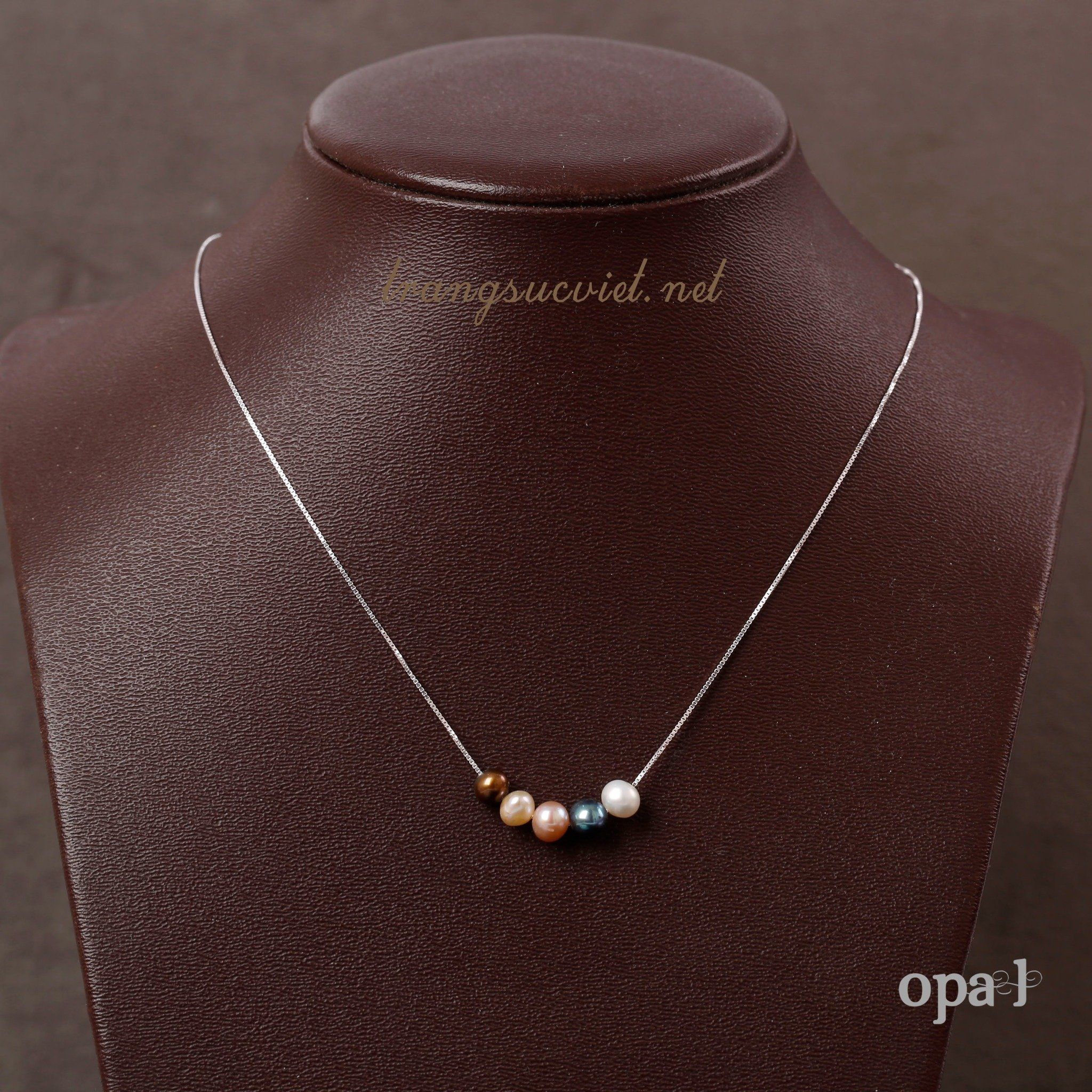 Dây chuyền bạc đính ngọc trai Opal