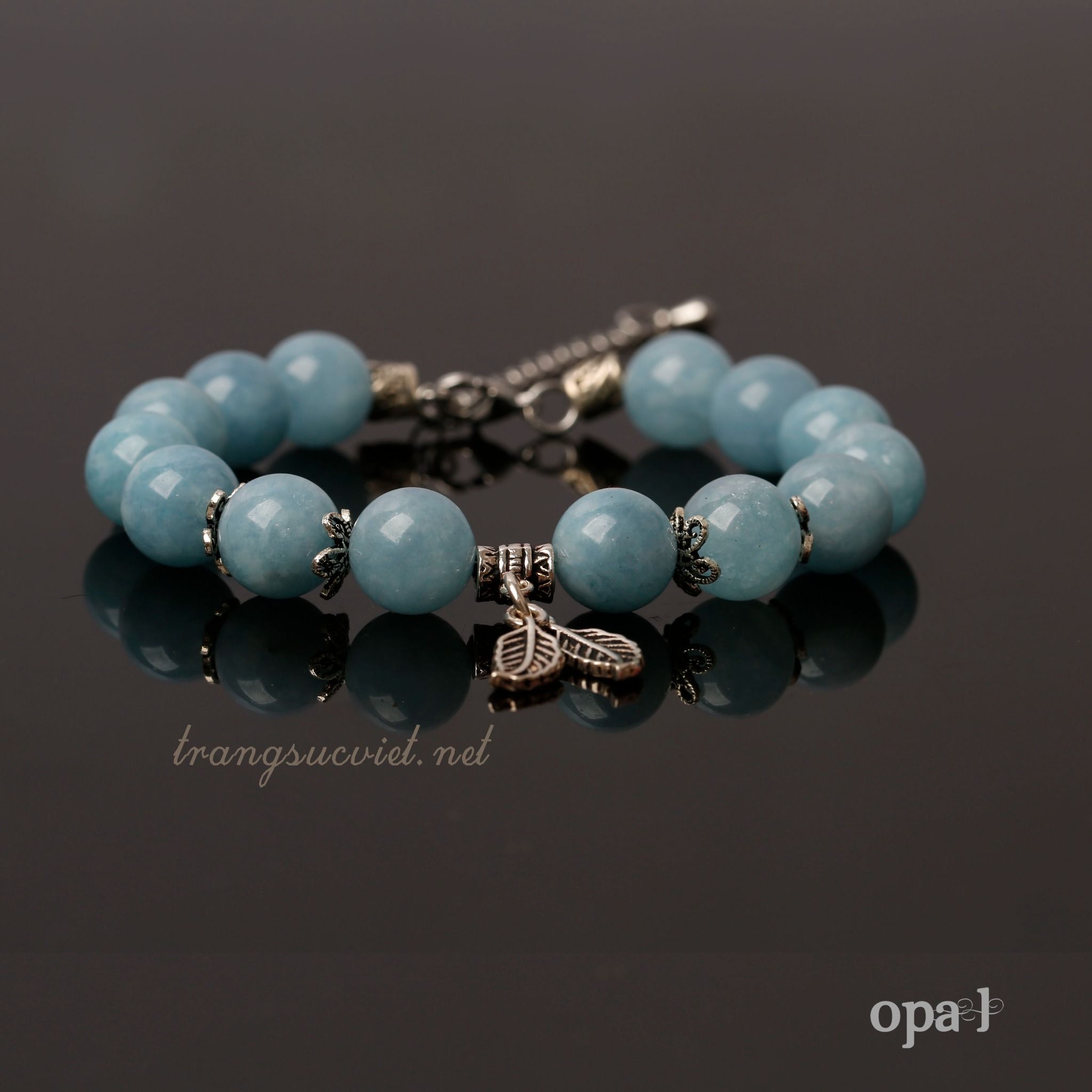 vòng tay đá tự nhiên handmade, đá Jade xanh ngọc