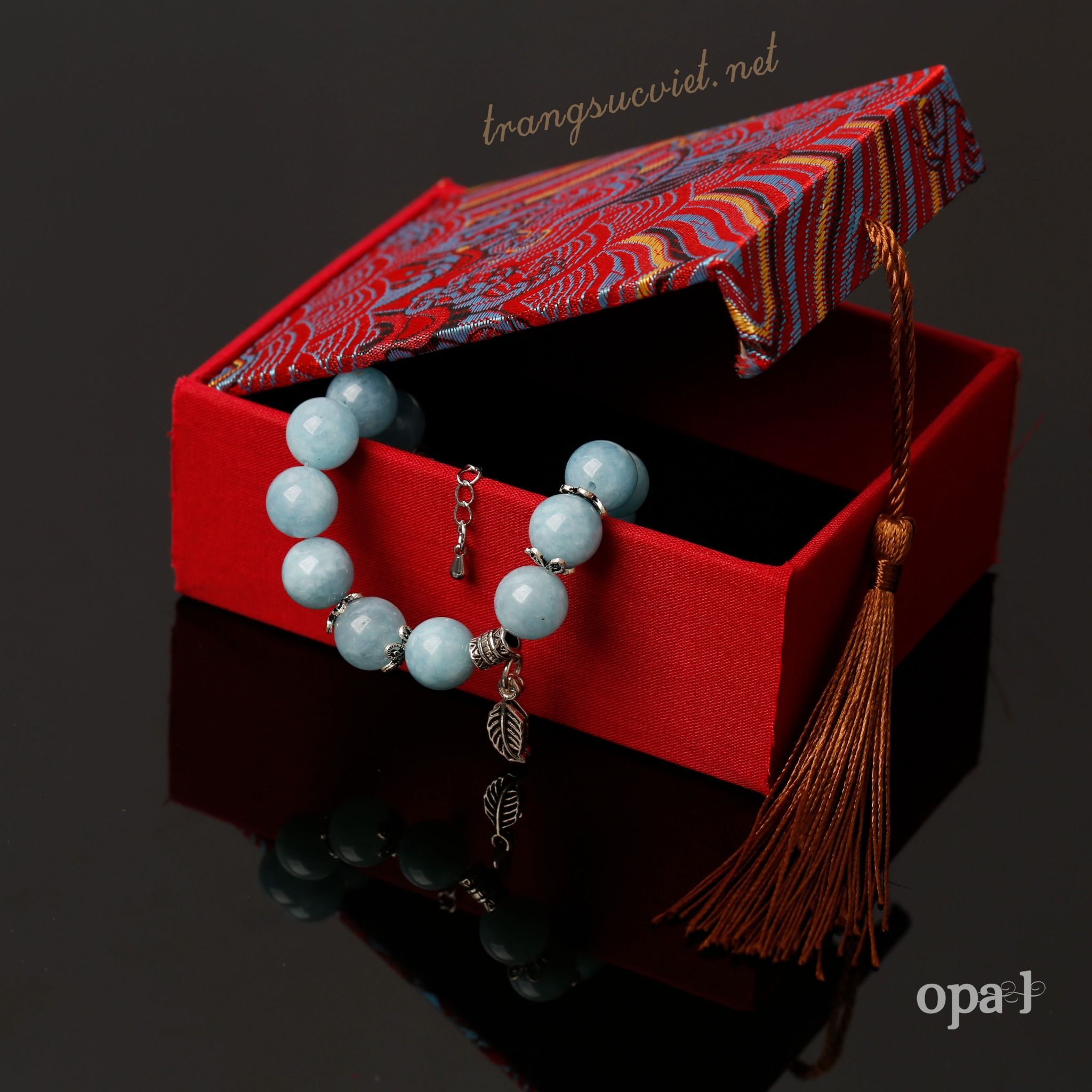 vòng tay đá tự nhiên handmade, đá Jade xanh ngọc