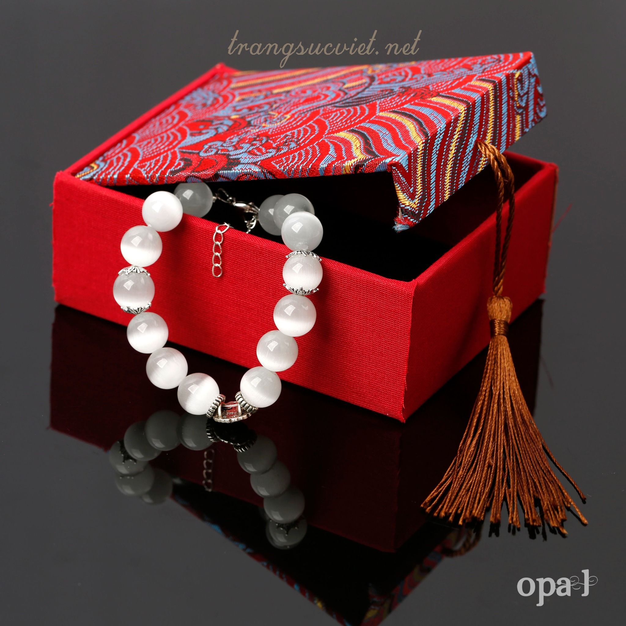 Vòng tay đá tự nhiên Handmade, đá mắt mèo (Cat Eye)