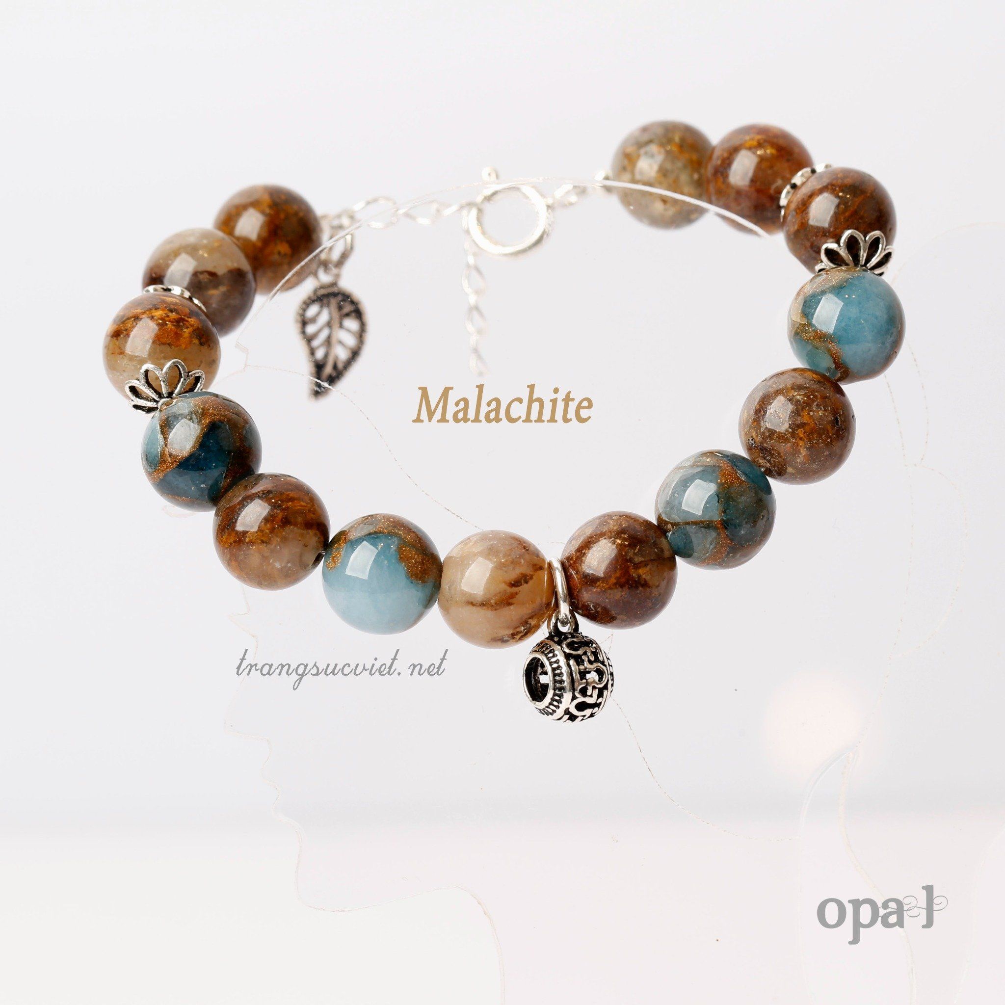 Vòng tay đá handmade, vòng tay đá Malachite