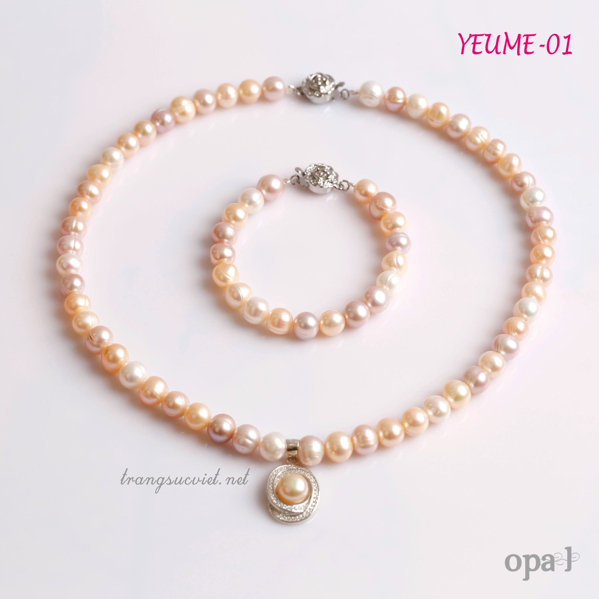Bộ ngọc trai tặng mẹ sắc màu An Yên
