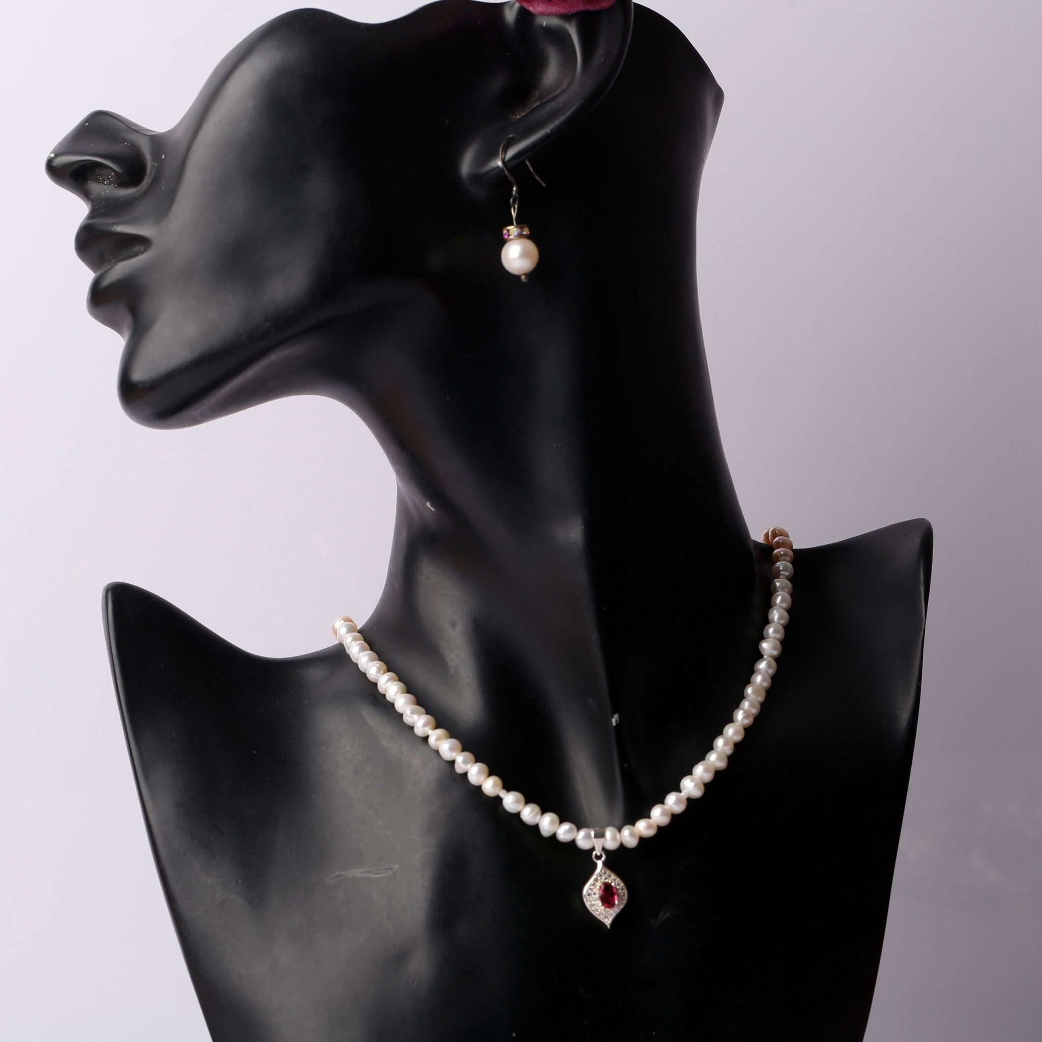 Vòng cổ hoa tai ngọc trai Opal - SNE122111
