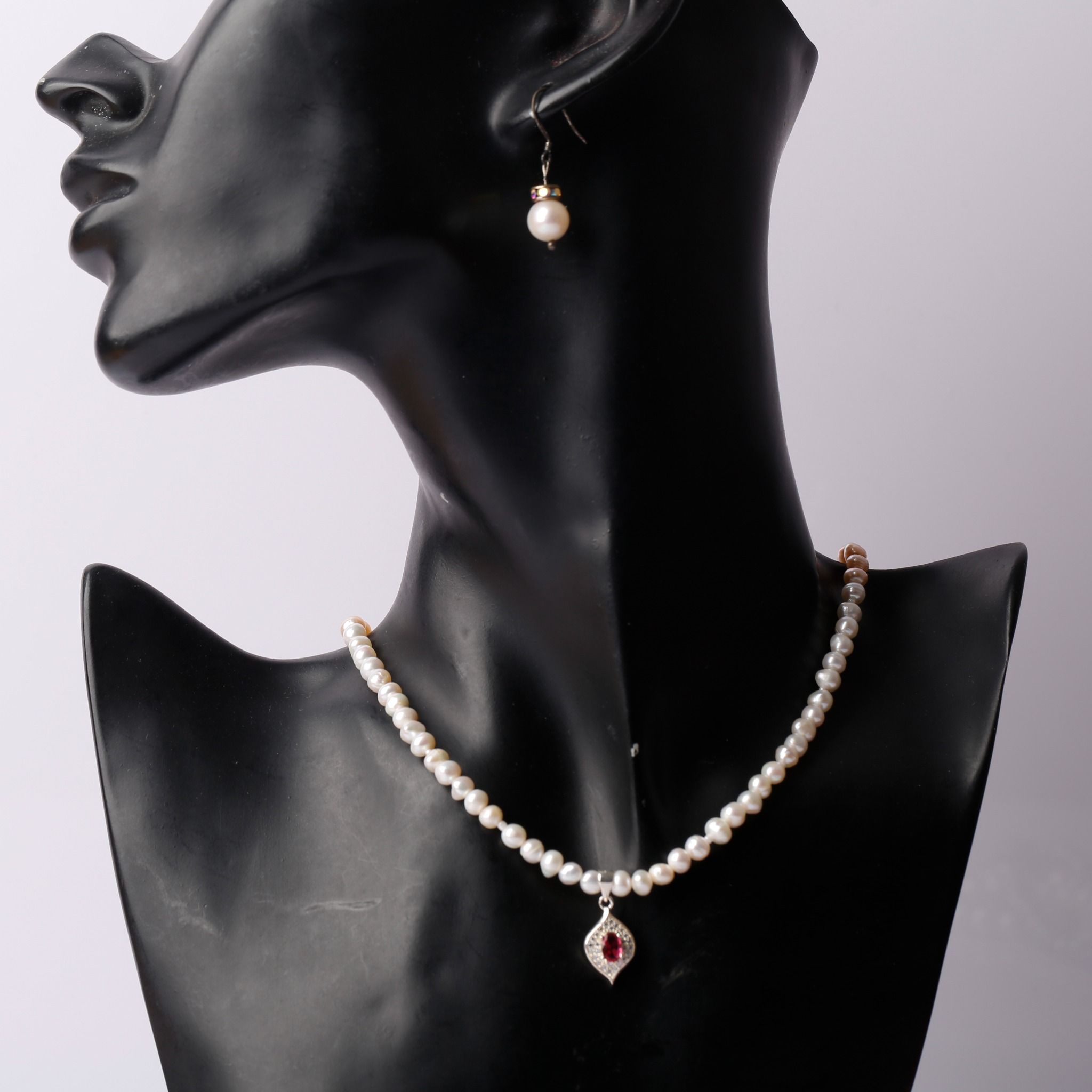 Vòng cổ hoa tai ngọc trai Opal - SNE122111