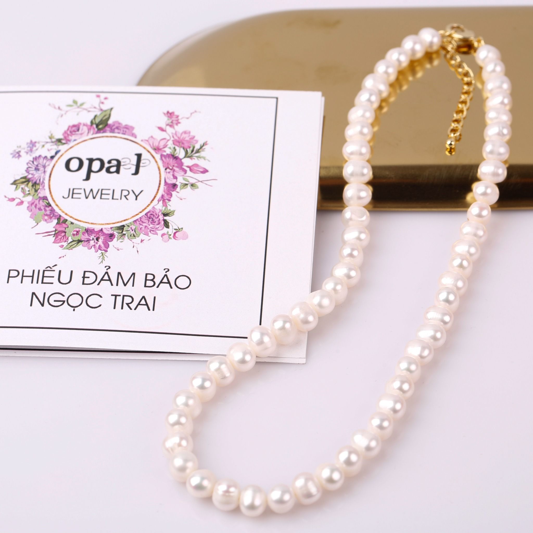 Vòng cổ ngọc trai Opal - PN122159