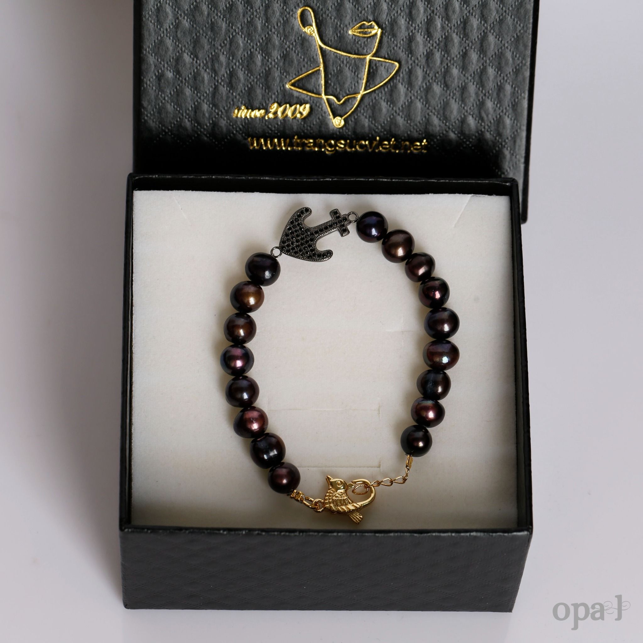 Bộ sưu tập Vòng Tay Song Hành – Gắn Kết Dịu Êm , ngọc trai ánh nâu thương hiệu Opal