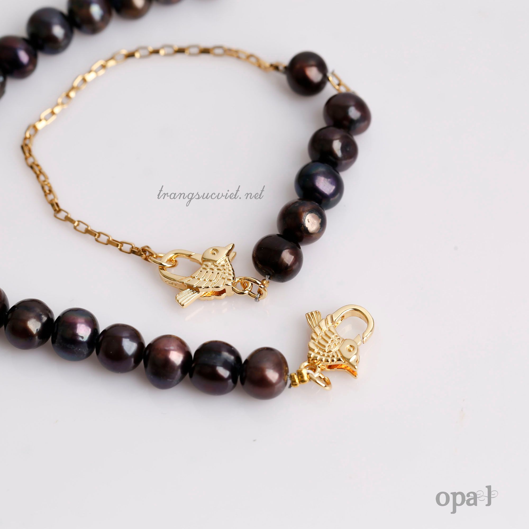 Bộ sưu tập Vòng Tay Song Hành – Gắn Kết Dịu Êm , ngọc trai ánh nâu thương hiệu Opal