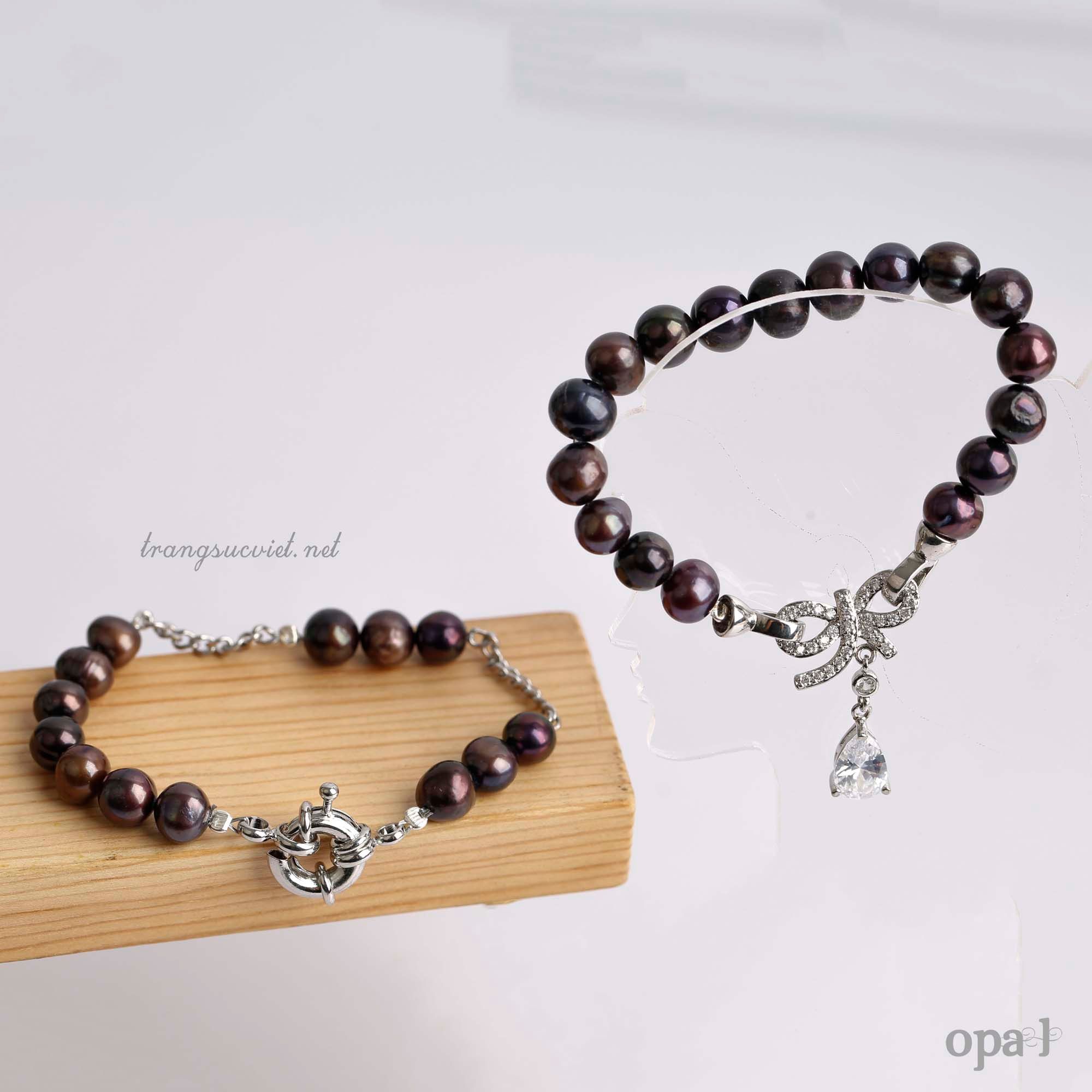 Bộ sưu tập Vòng Tay Song Hành – Gắn Kết Dịu Êm , ngọc trai ánh nâu thương hiệu Opal
