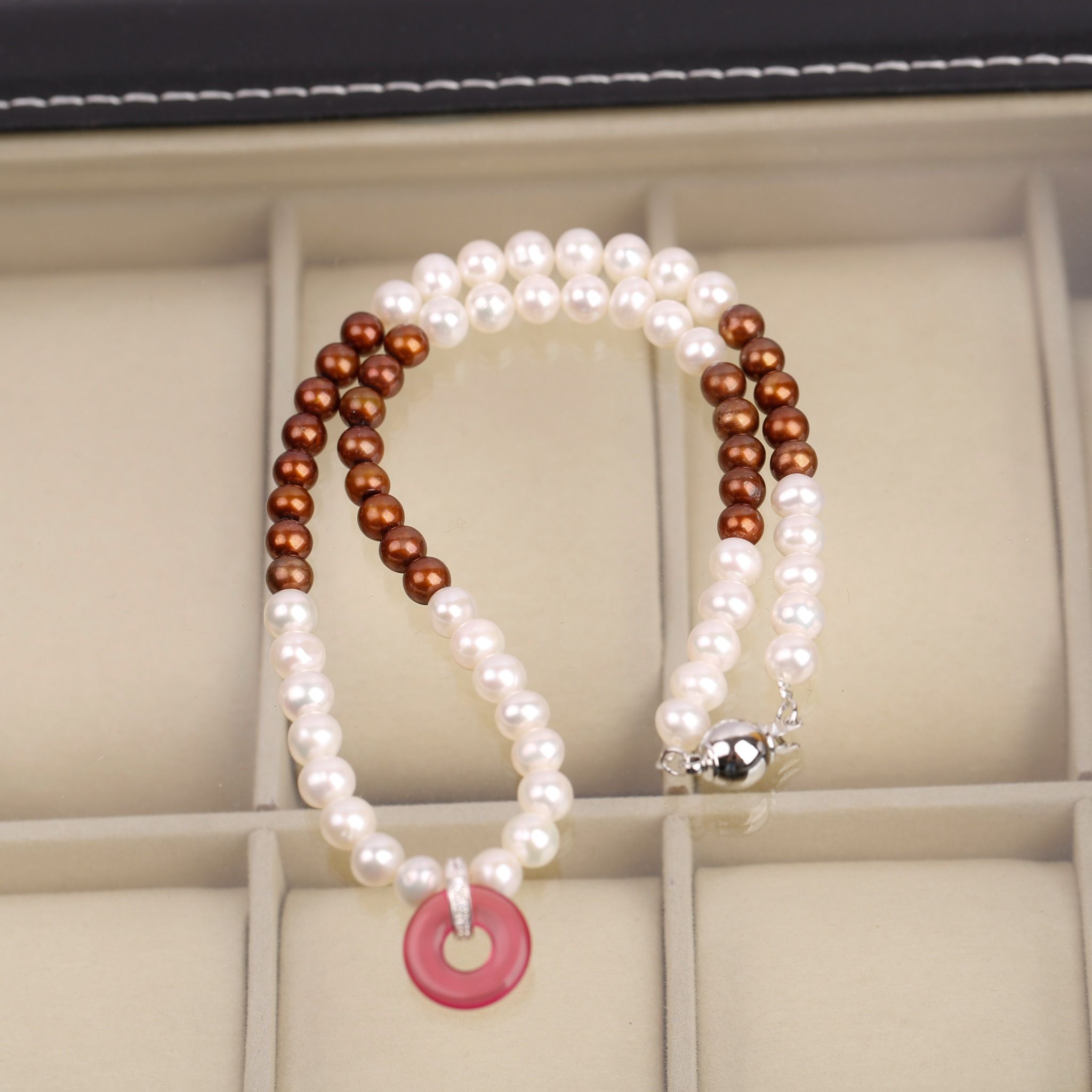 Vòng cổ Ngọc trai đính đá phong cách trẻ trung thương hiệu Opal
