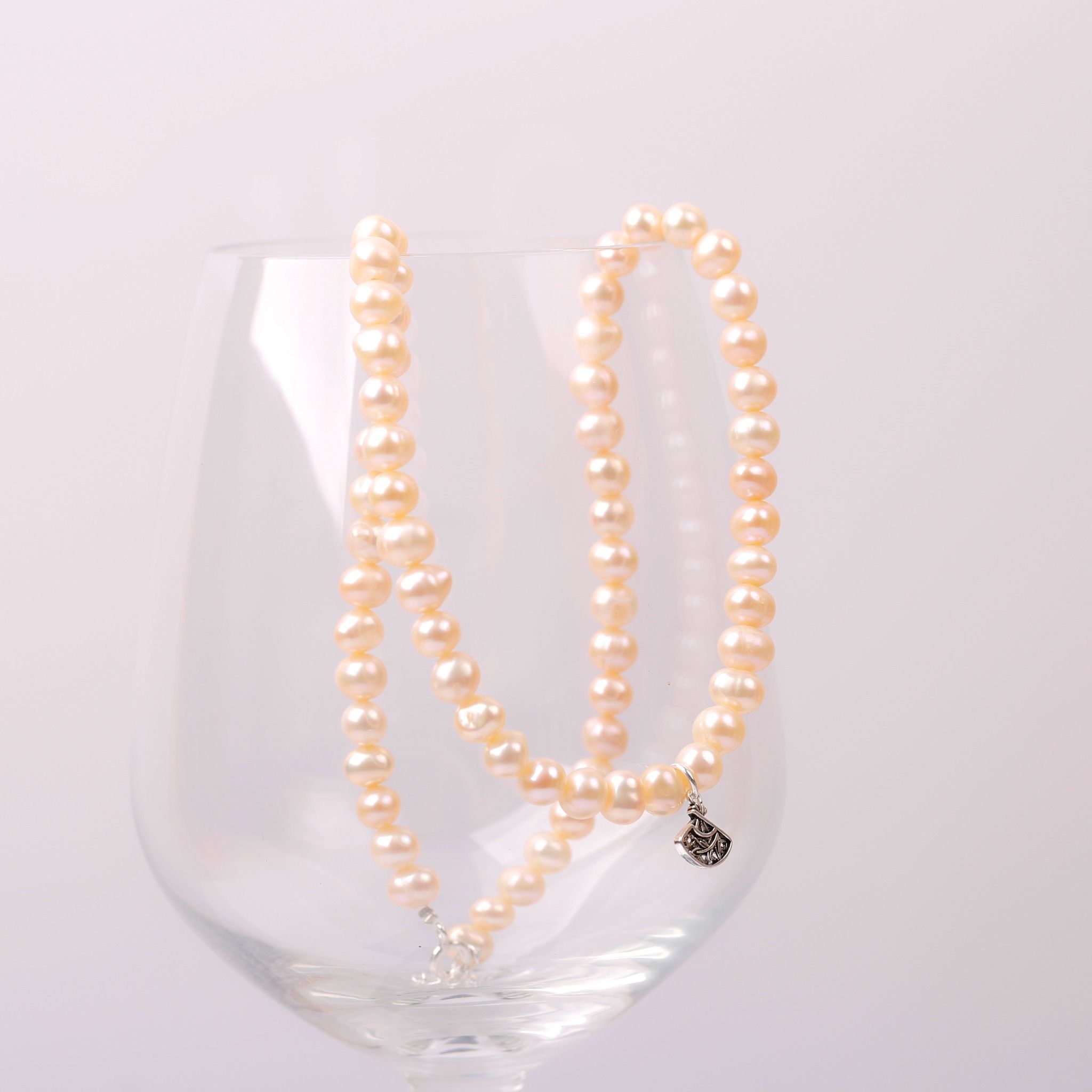 BSt Vòng cổ Choker Ngọc Trai hồng . Ngọc Trai tự nhiên nước ngọt phong cách trẻ trung.