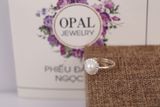  Nhẫn bạc nữ đính Ngọc trai +đá Ross thương hiệu Opal 