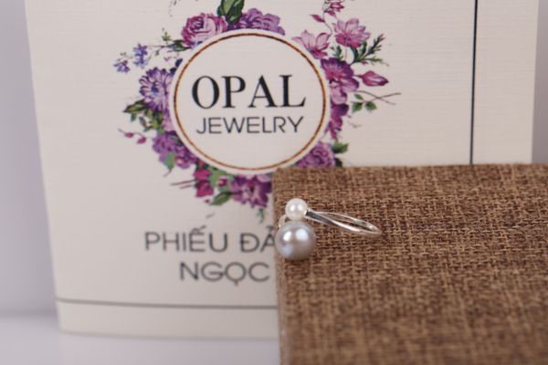  Nhẫn bạc nữ đính Ngọc trai thương hiệu Opal 