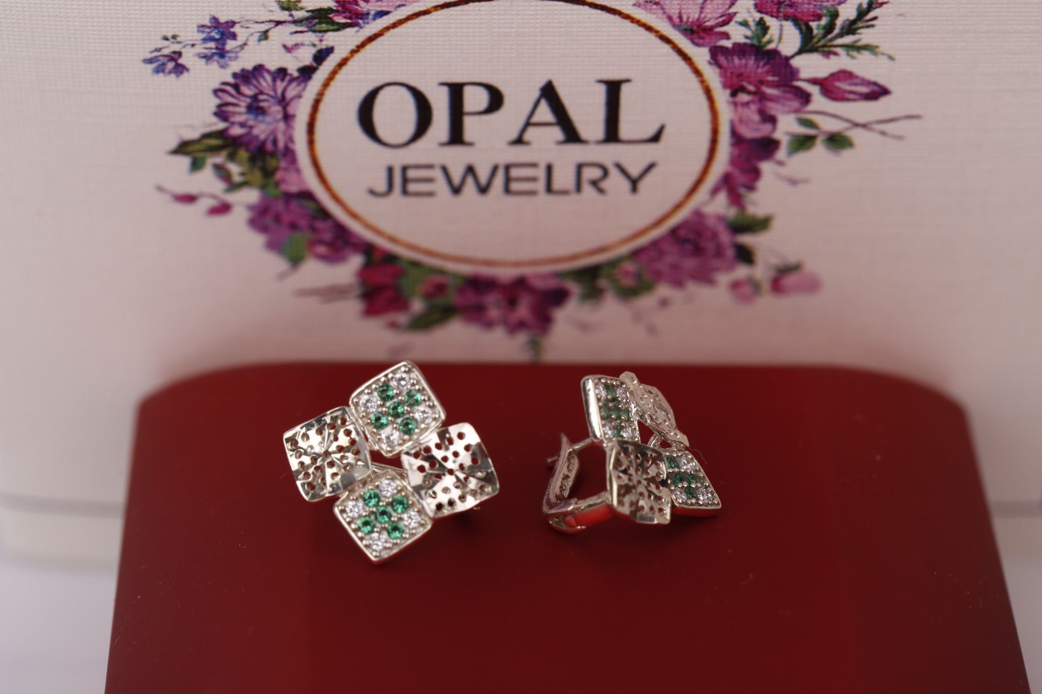  Nhẫn bạc nữ đính đá Ross thương hiệu Opal 