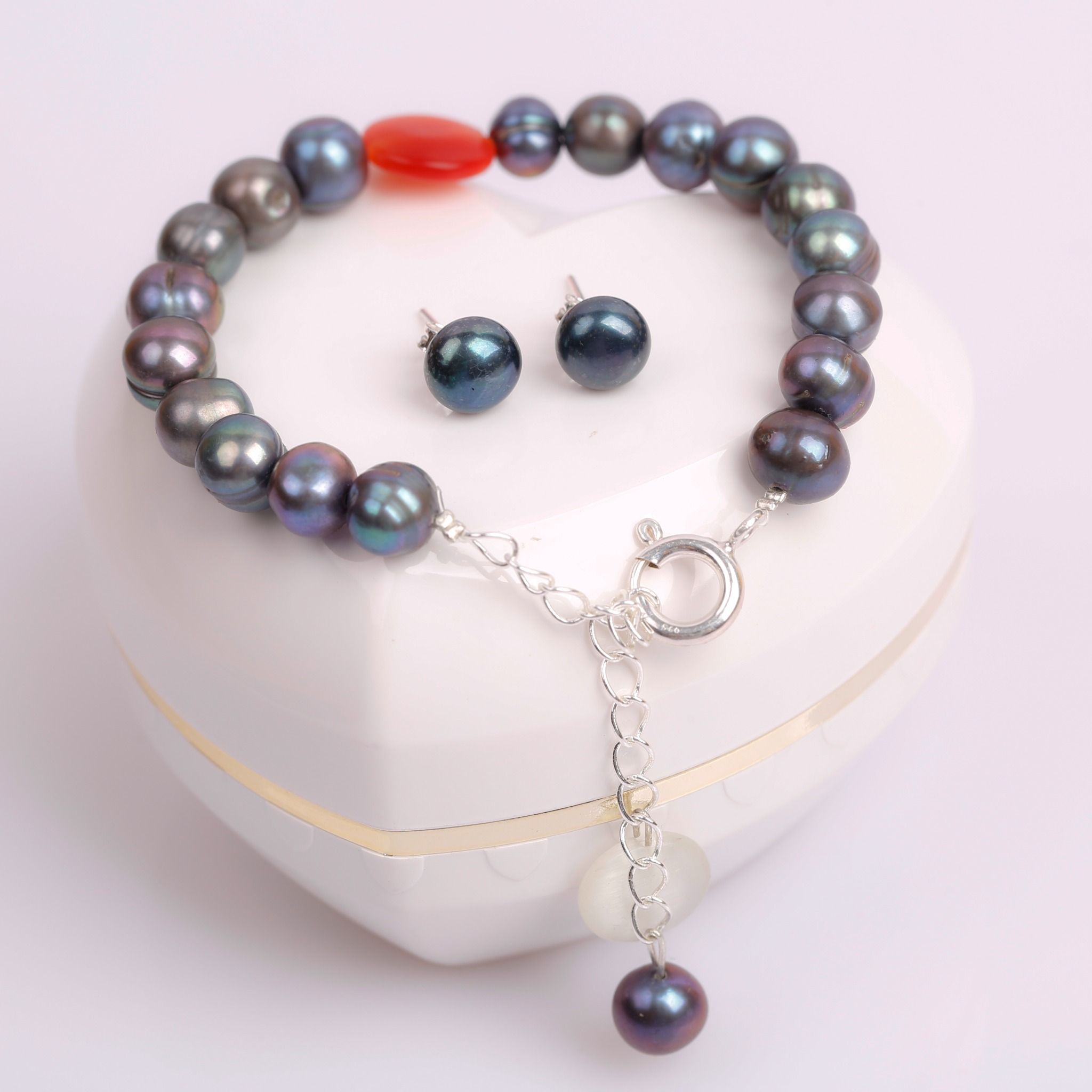 BST vòng tay và hoa tai Ngọc Trai Opal