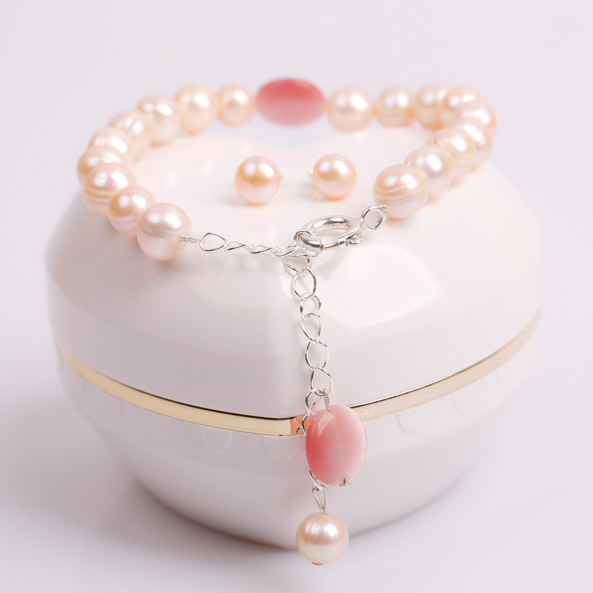 BST vòng tay và hoa tai Ngọc Trai Opal