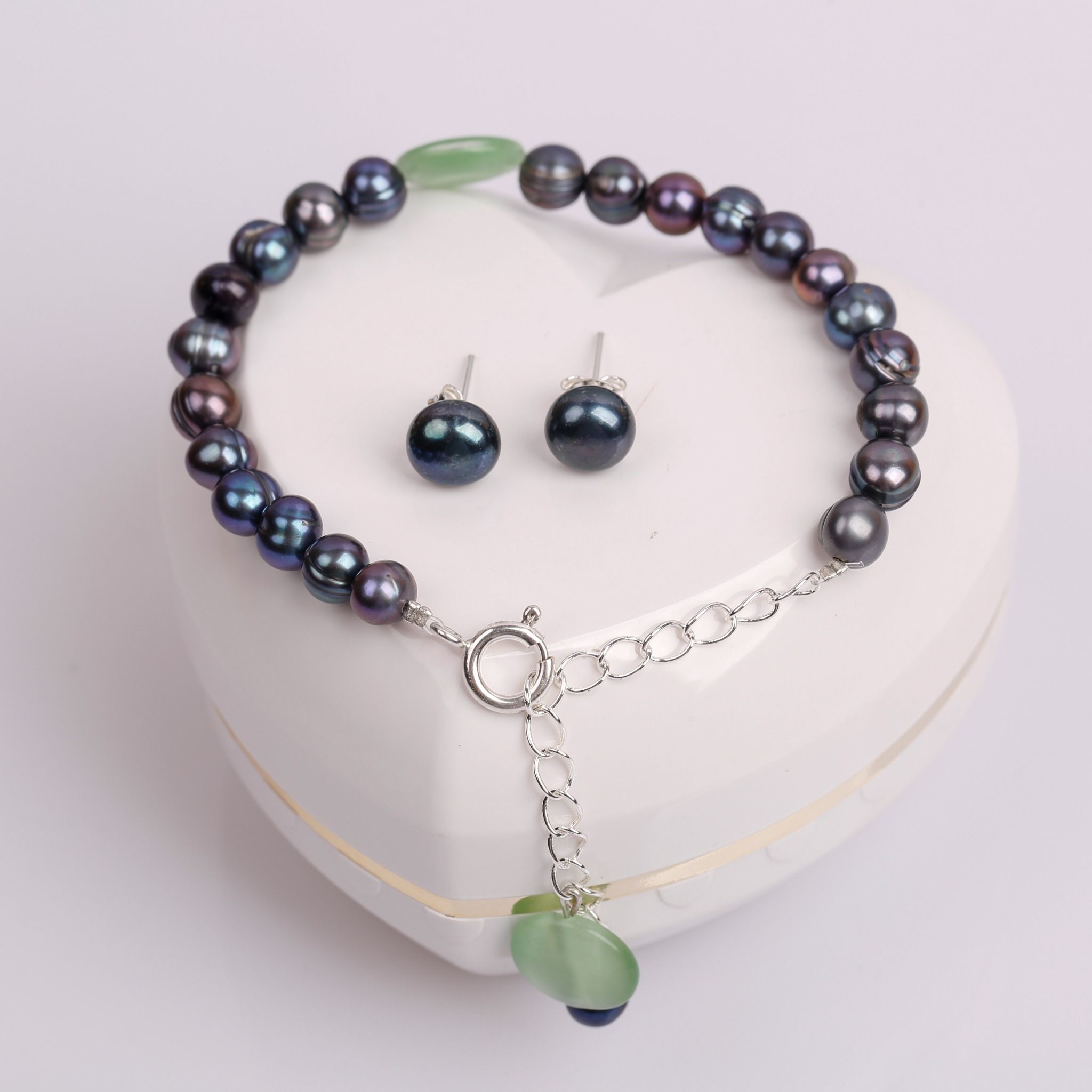 BST vòng tay và hoa tai Ngọc Trai Opal