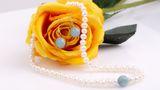  Vòng cổ - Hoa tai Ngọc trai đá Xanh thương hiệu Opal 