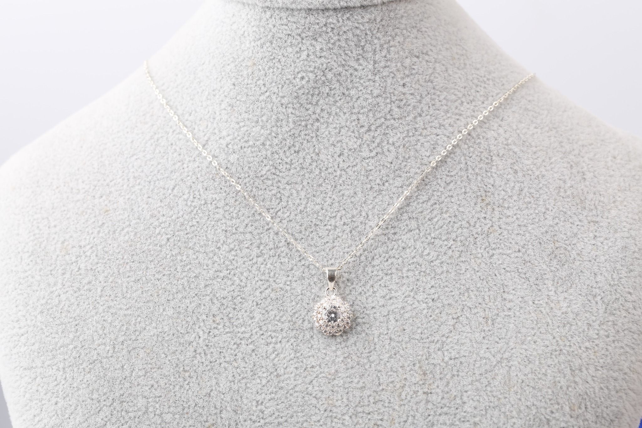 Dây chuyền bạc mặt đính đá Ross phong cách trẻ trung Opal